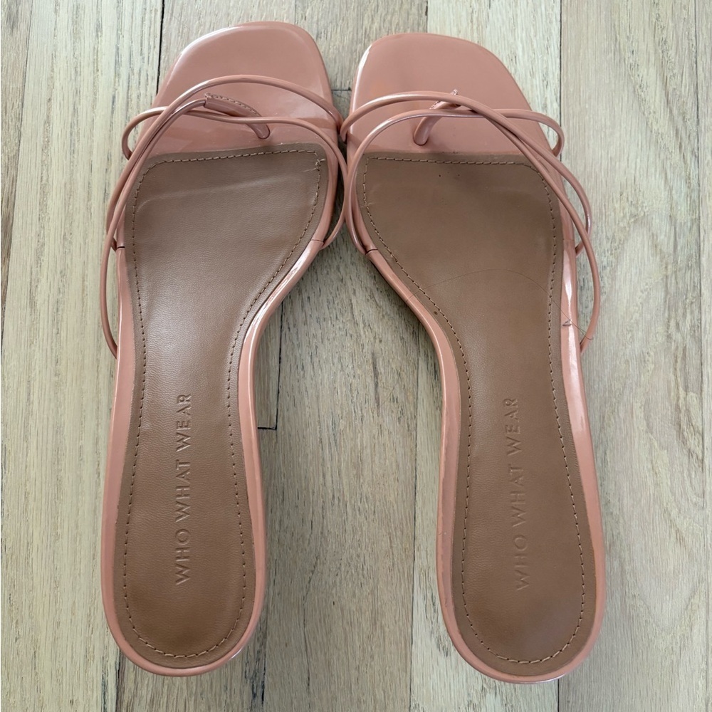 Who What Wear Women's Pink Strappy Sandals - Picture 2 of 5